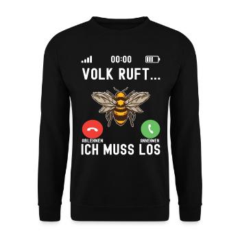Imker Imkerei Bienenzüchter - Unisex Pullover - Schwarz - Vorne - Alina (178cm) & Michal (187cm)