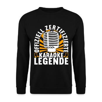 Karaoke Karaokeabend - Unisex Pullover - Schwarz - Vorne - Alina (178cm) & Michal (187cm)