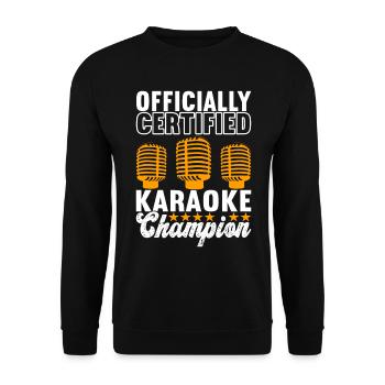 Karaoke Karaoke Evening - Unisex Sweatshirt - black - Front - Alina (178cm) & Michal (187cm)