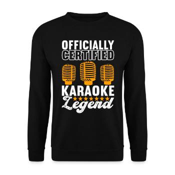 Karaoke Karaoke Evening - Unisex Sweatshirt - black - Front - Alina (178cm) & Michal (187cm)