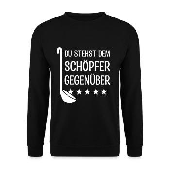 Koch Chefkoch Hobbykoch Geschenkidee Schöpfer - Unisex Pullover - Schwarz - Vorne - Alina (178cm) & Michal (187cm)