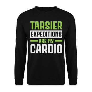 Tarsier expeditions are my heart leaf animal Tars - Unisex Sweatshirt - black - Front - Alina (178cm) & Michal (187cm)