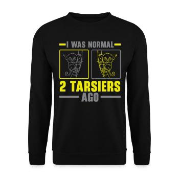 J’étais 2 Tarsiers animal normal Tarsier Lover - Sweat-shirt Unisexe - noir - Devant - Alina (178cm) & Michal (187cm)