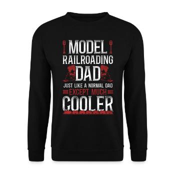 Steam Train Driver Trainspotting - Unisex Pullover - Schwarz - Vorne - Alina (178cm) & Michal (187cm)