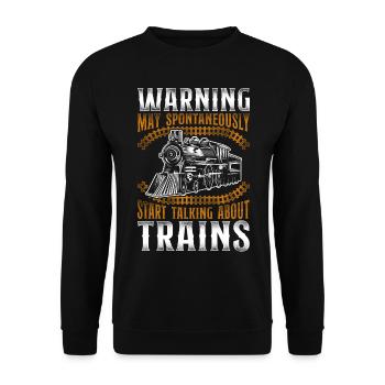 Steam Train Driver Trainspotting - Unisex Pullover - Schwarz - Vorne - Alina (178cm) & Michal (187cm)