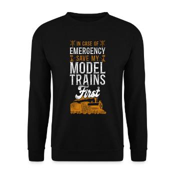 Conducteur de train à vapeur Trainspotting - Sweat-shirt Unisexe - noir - Devant - Alina (178cm) & Michal (187cm)