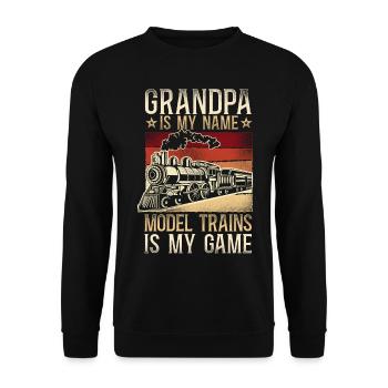 Steam Train Driver Trainspotting - Unisex Pullover - Schwarz - Vorne - Alina (178cm) & Michal (187cm)