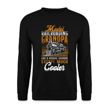 Steam Train Driver Trainspotting - Unisex Pullover - Schwarz - Vorne - Alina (178cm) & Michal (187cm)