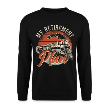 Steam Train Driver Trainspotting - Unisex Pullover - Schwarz - Vorne - Alina (178cm) & Michal (187cm)