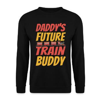 Steam Train Driver Trainspotting - Unisex Pullover - Schwarz - Vorne - Alina (178cm) & Michal (187cm)