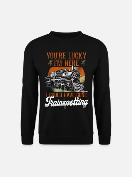 Steam Train Driver Trainspotting - Unisex Sweatshirt - black