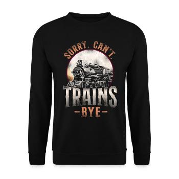 Steam Train Driver Trainspotting - Unisex Pullover - Schwarz - Vorne - Alina (178cm) & Michal (187cm)