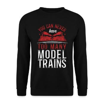 Steam Train Driver Trainspotting - Unisex Pullover - Schwarz - Vorne - Alina (178cm) & Michal (187cm)