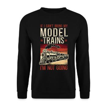 Conducteur de train à vapeur Trainspotting - Sweat-shirt Unisexe - noir - Devant - Alina (178cm) & Michal (187cm)
