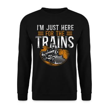 Conducteur de train à vapeur Trainspotting - Sweat-shirt Unisexe - noir - Devant - Alina (178cm) & Michal (187cm)