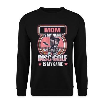 Maman est mon nom Disc Golf est mon jeu pour maman - Sweat-shirt Unisexe - noir - Devant - Alina (178cm) & Michal (187cm)