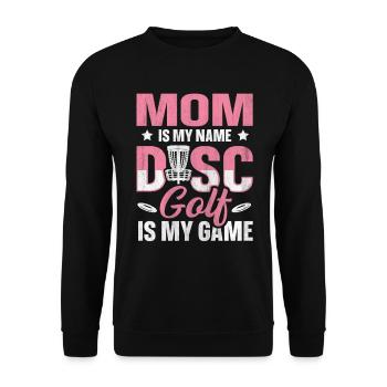 Maman est mon nom Disc Golf est mon jeu pour maman - Sweat-shirt Unisexe - noir - Devant - Alina (178cm) & Michal (187cm)