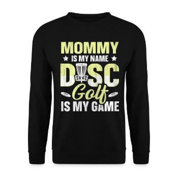 Maman est mon nom Disc Golf est mon jeu pour maman - Sweat-shirt Unisexe - noir - Devant - Alina (178cm) & Michal (187cm)