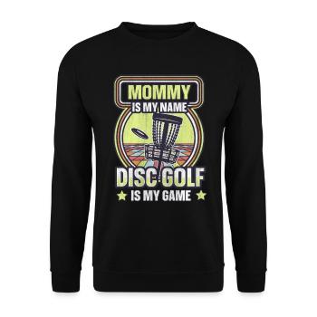 Maman est mon nom Disc Golf est mon jeu pour maman - Sweat-shirt Unisexe - noir - Devant - Alina (178cm) & Michal (187cm)