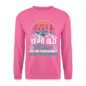 49 Birthday Hiking Mountains 49 Year Old Hiker - Unisex Pullover - Pink - Vorne