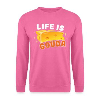 Fromage Käsefan Amateur de fromage Gouda Fromage à pâte dure - Sweat-shirt Unisexe - rose - Devant