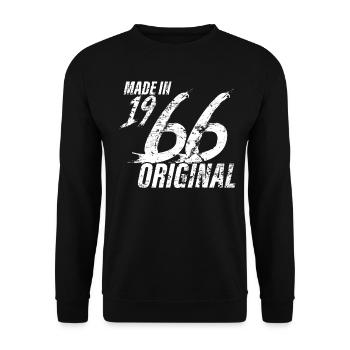 Made In 1966 Geburtsjahr 1966 Geburtstag Damen - Unisex Pullover - Schwarz - Vorne - Alina (178cm) & Michal (187cm)