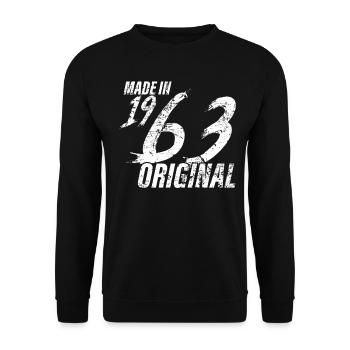 Made In 1963 Year of birth 1963 Birthday Women - Unisex Sweatshirt - black - Front - Alina (178cm) & Michal (187cm)