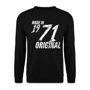 Made In 1971 Year of birth 1971 Birthday Women - Unisex Sweatshirt - black - Front - Alina (178cm) & Michal (187cm)