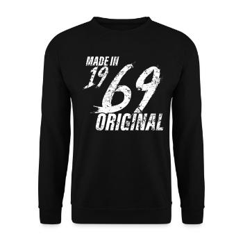 Fait En 1969 Année de naissance 1969 Anniversaire Femmes - Sweat-shirt Unisexe - noir - Devant - Alina (178cm) & Michal (187cm)