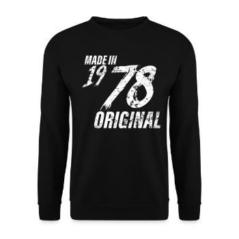 Made In 1978 Year of birth 1978 Birthday Women - Unisex Sweatshirt - black - Front - Alina (178cm) & Michal (187cm)