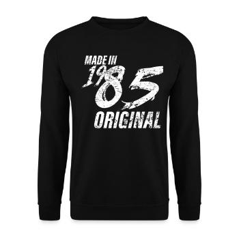 Fait en 1985 Année de naissance 1985 Anniversaire Femmes - Sweat-shirt Unisexe - noir - Devant - Alina (178cm) & Michal (187cm)