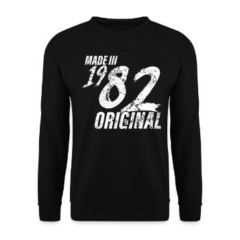 Made In 1982 Year of birth 1982 Birthday Women - Unisex Sweatshirt - black - Front - Alina (178cm) & Michal (187cm)