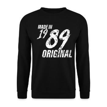 Fait En 1989 Année de naissance 1989 Anniversaire Femmes - Sweat-shirt Unisexe - noir - Devant - Alina (178cm) & Michal (187cm)