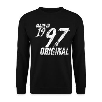 Made In 1997 Year of birth 1997 Birthday Women - Unisex Sweatshirt - black - Front - Alina (178cm) & Michal (187cm)