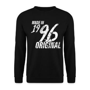 Fait En 1996 Année de naissance 1996 Anniversaire Femmes - Sweat-shirt Unisexe - noir - Devant - Alina (178cm) & Michal (187cm)