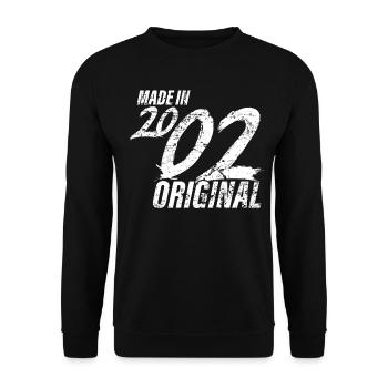 Fait En 2002 Année de naissance 2002 Anniversaire Femmes - Sweat-shirt Unisexe - noir - Devant - Alina (178cm) & Michal (187cm)