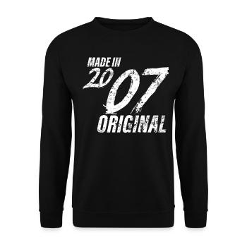 Fait En 2007 Année de naissance 2007 Anniversaire Femmes - Sweat-shirt Unisexe - noir - Devant - Alina (178cm) & Michal (187cm)