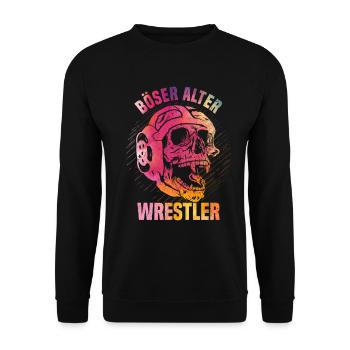 Kampfsport Ringen Wrestling Ringer I Böser Alter - Unisex Pullover - Schwarz - Vorne - Alina (178cm) & Michal (187cm)