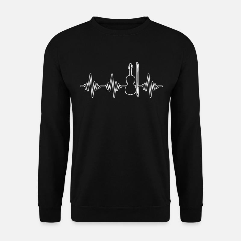 Violin Heartbeat - Unisex Sweatshirt - black