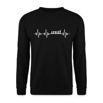 Chess Heartbeat - Unisex Sweatshirt - black - Front - Alina (178cm) & Michal (187cm)