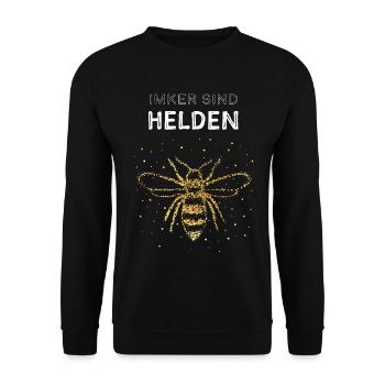 Imker Imkerei Honig Artenschutz Klimawandel Biene - Unisex Pullover - Schwarz - Vorne - Alina (178cm) & Michal (187cm)