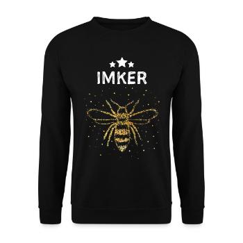 Imker Bienen Honigbiene Imkerei Bienenzucht - Unisex Pullover - Schwarz - Vorne - Alina (178cm) & Michal (187cm)