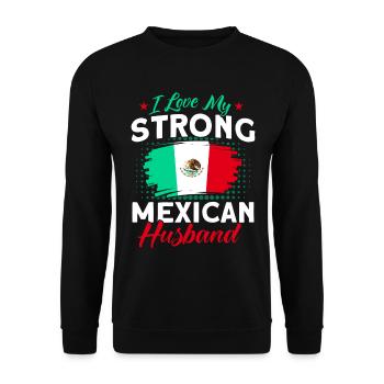 Mexiko Mexikanische Wurzeln Geschenk - Unisex Pullover - Schwarz - Vorne - Alina (178cm) & Michal (187cm)
