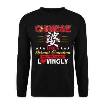Chine Chinese Roots Cadeau - Sweat-shirt Unisexe - noir - Devant - Alina (178cm) & Michal (187cm)