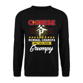 Chine Chinese Roots Cadeau - Sweat-shirt Unisexe - noir - Devant - Alina (178cm) & Michal (187cm)