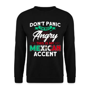 Mexiko Mexikanische Wurzeln Geschenk - Unisex Pullover - Schwarz - Vorne - Alina (178cm) & Michal (187cm)