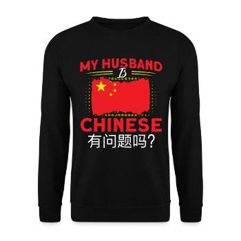 Chine Chinese Roots Cadeau - Sweat-shirt Unisexe - noir - Devant - Alina (178cm) & Michal (187cm)
