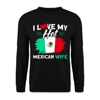 Mexiko Mexikanische Wurzeln Geschenk - Unisex Pullover - Schwarz - Vorne - Alina (178cm) & Michal (187cm)
