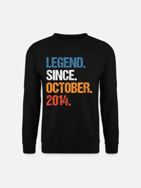 Legend Since October 2014 Birthday - Unisex Sweatshirt - black