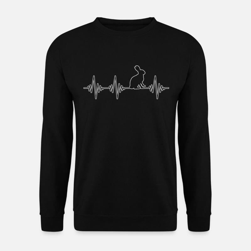 Rabbit Heartbeat - Unisex Sweatshirt - black